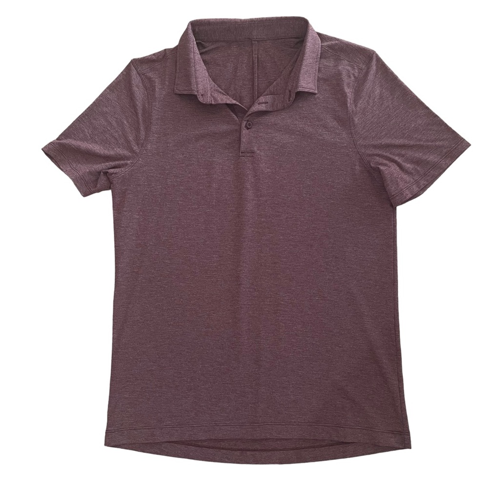 Lululemon Evolution Polo Shirt Shirt Sleeve Red Merlot Sz M Golf